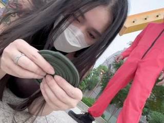 Секс с рыжей на улице